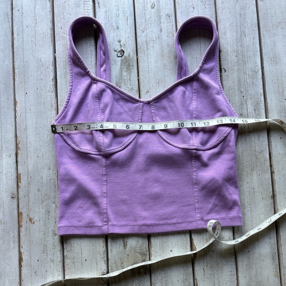 Aerie Lilac Ribbed Tank Bodice Style Top – Size L - Picture 6 of 9